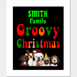 Family Christmas - Groovy Christmas SMITH family, family christmas t shirt, family pjama t shirt Posters and Art